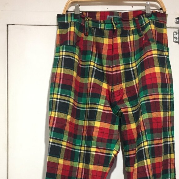 REGAL WEAR WIDE LEG PLAID PANTS SIZE 36 - Picture 3 of 11